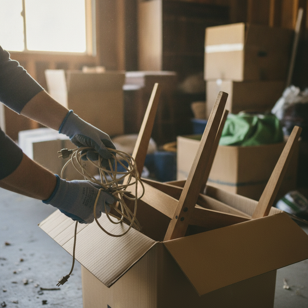 Property Cleanout Service no peoples face just hands
