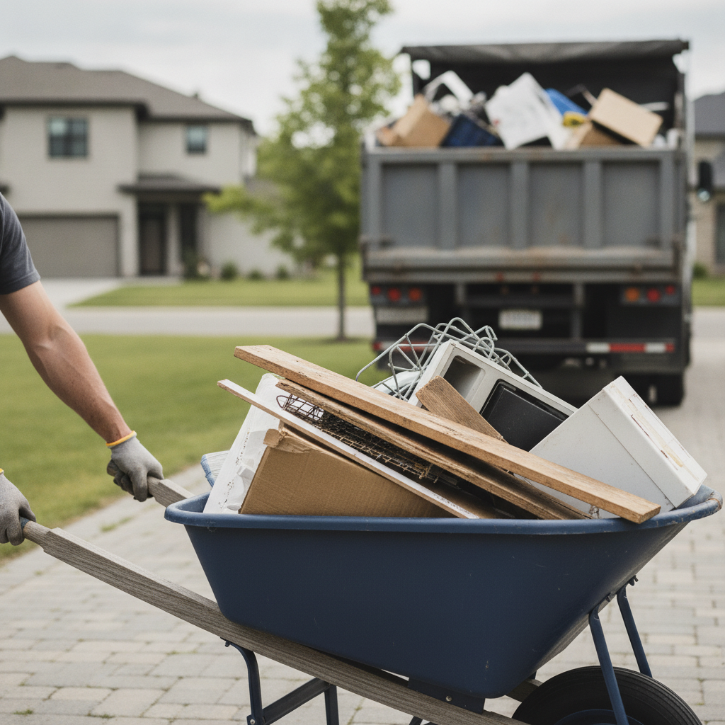 Junk Hauling Service no peoples face just hands
